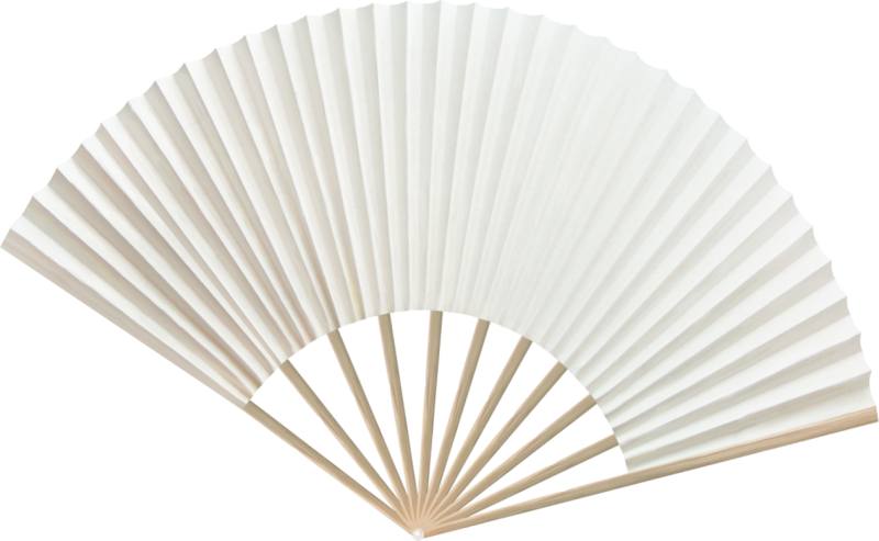 Бумажный веер белый
