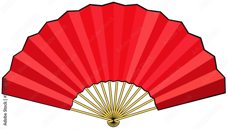 Веер на белом фоне