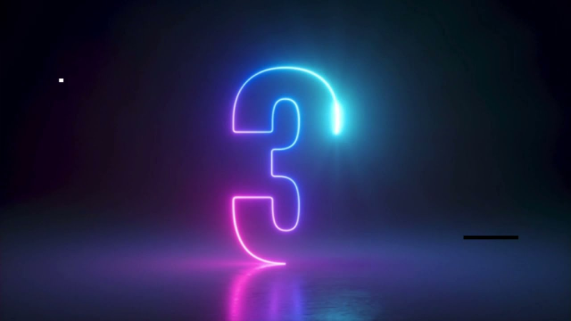 Неоновые цифры