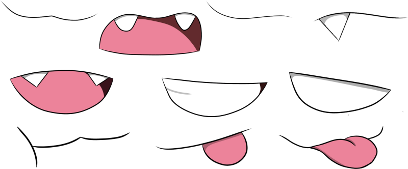 Рисунки гача рот