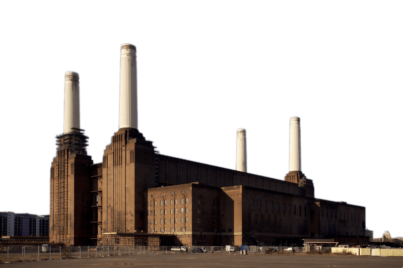 Старый завод с трубами