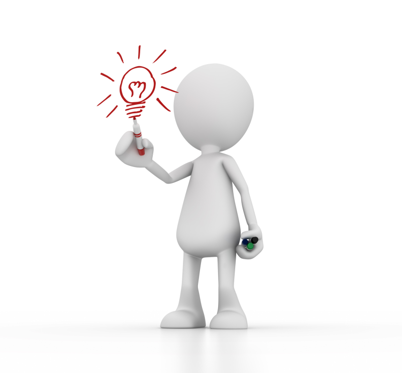 Человечек на белом фоне