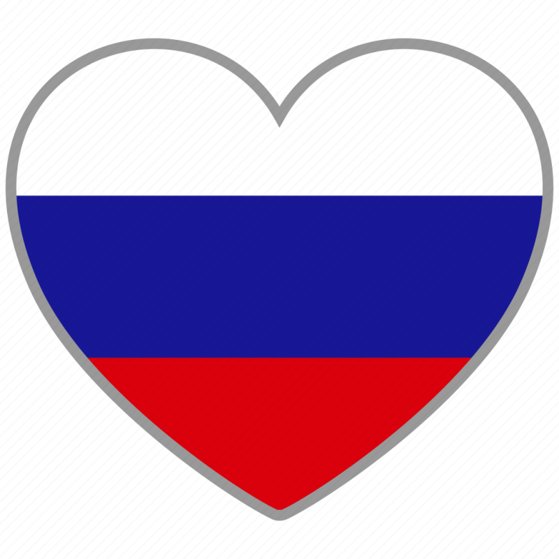 Сердечко российский флаг