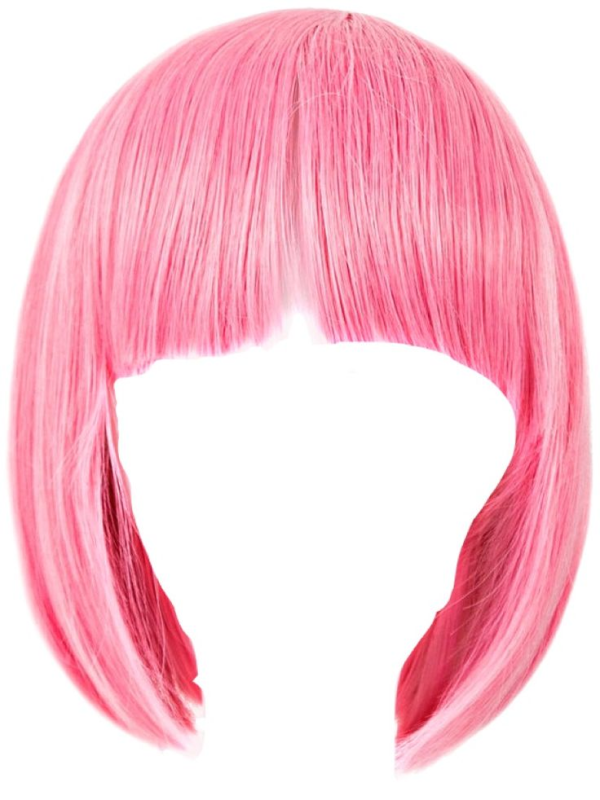 Розовые волосы парик