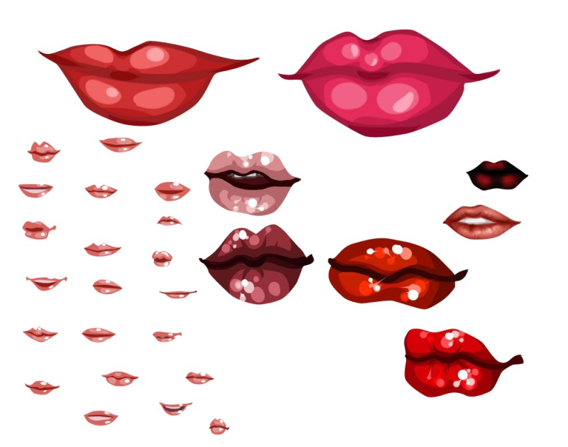 Губы для фотошопа на прозрачном фоне