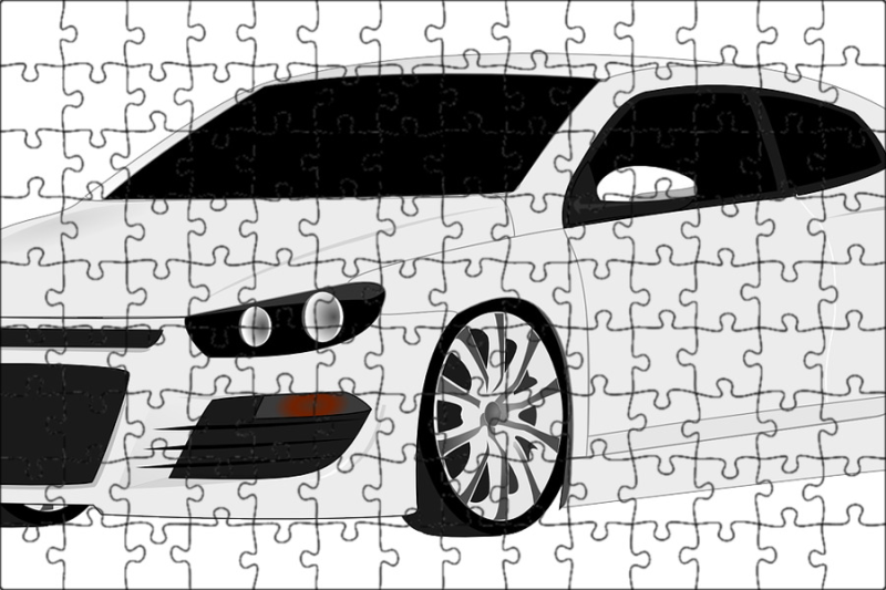 Автомобиль на белом фоне