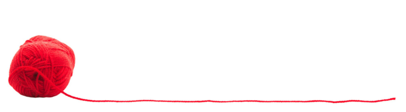 Красная нить на белом фоне