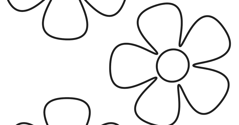 Трафарет цветок для детей