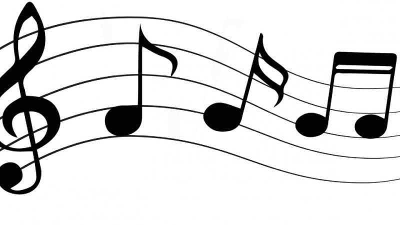 Нотный СТН на белом фоне