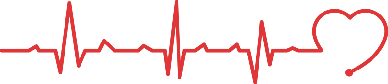 Сердце с линией кардиограммы