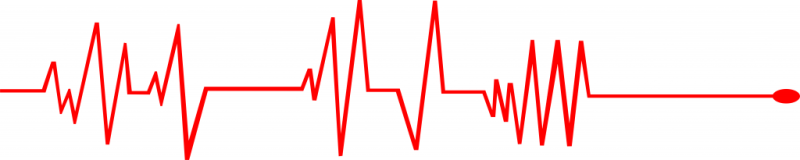 Пульс на белом фоне