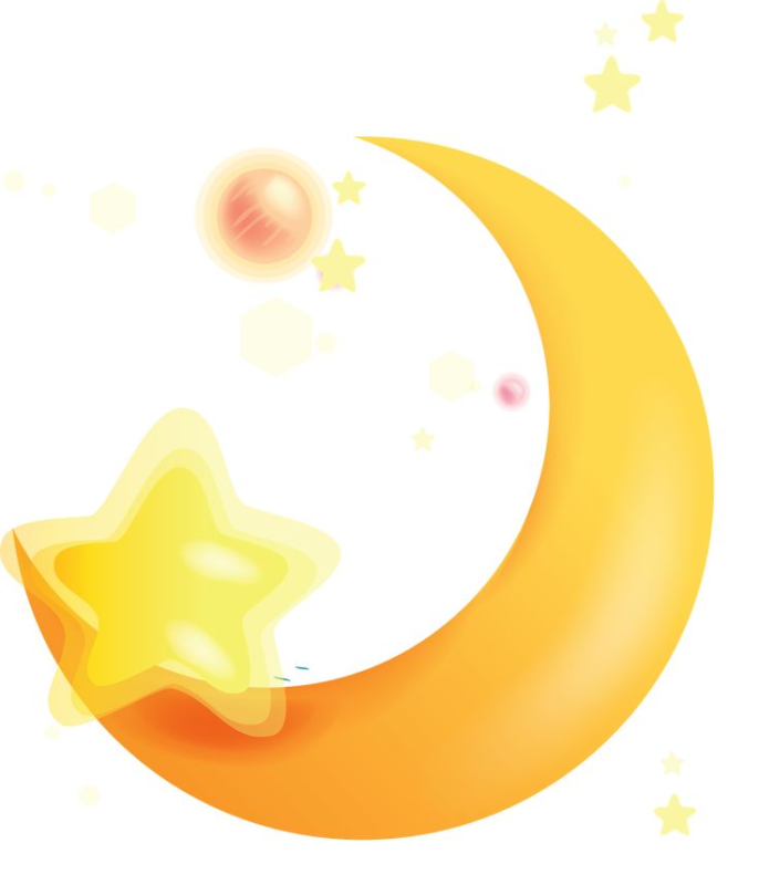 Месяц для детей на прозрачном фоне