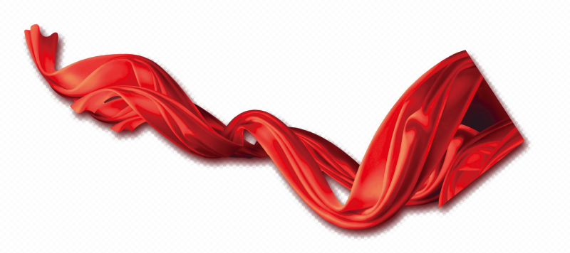 Развивающаяся красная ткань