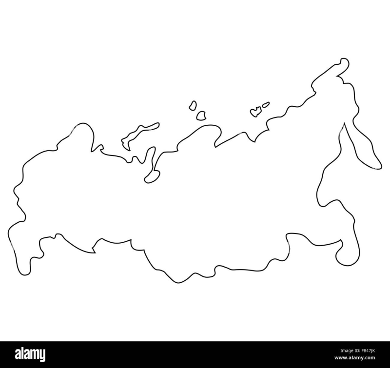 Контур границ России