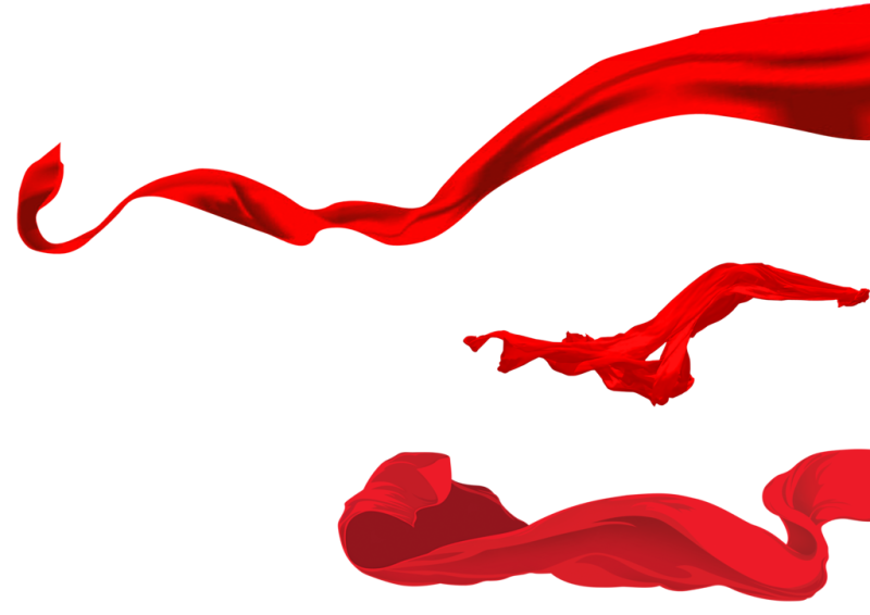 Красная ткань на ветру