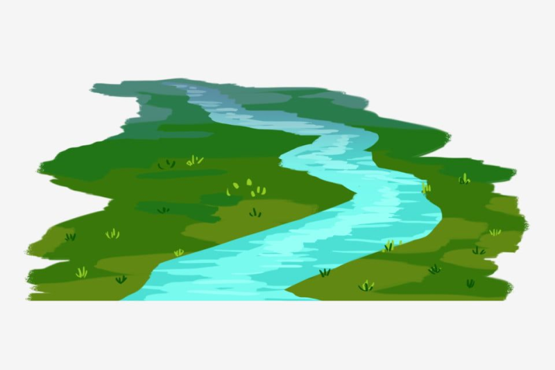 Река для детей без фона