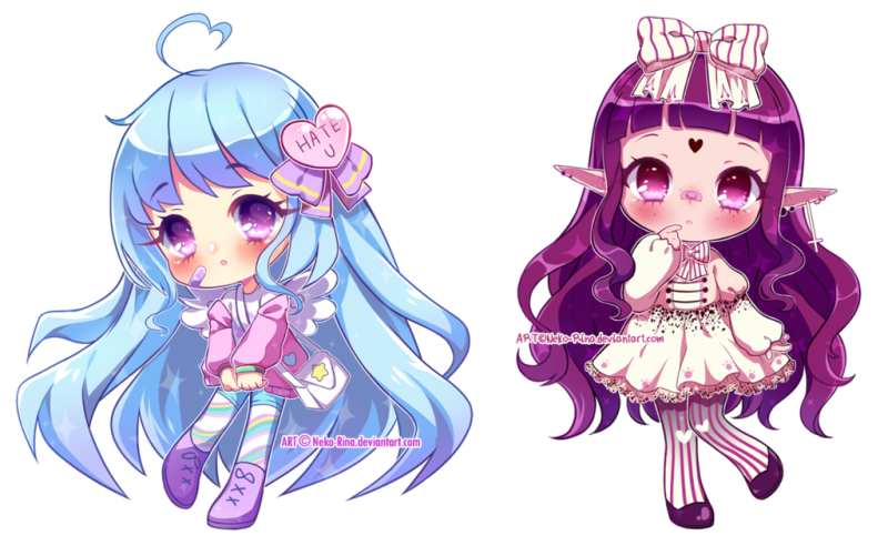 Аниме Чиби на прозрачном фоне