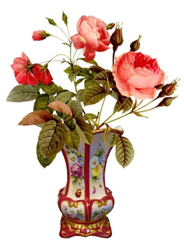 Ваза с цветочками