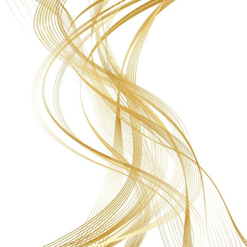 Золотая абстракция на белом фоне