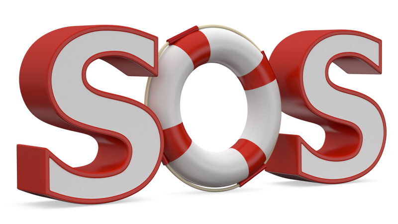 Надпись SOS
