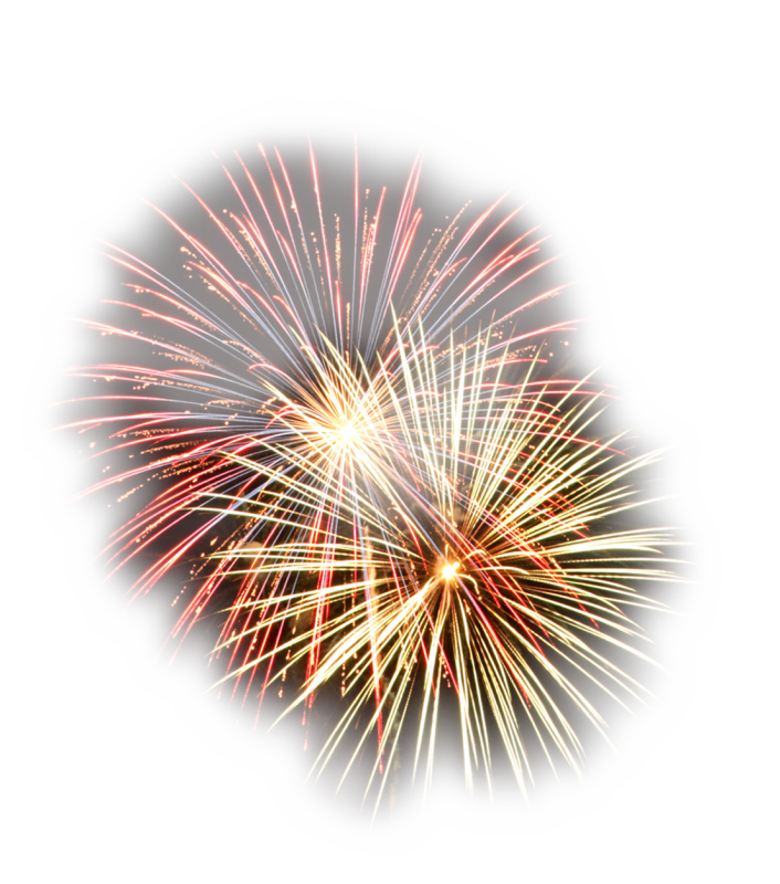 Фейерверк на прозрачном фоне