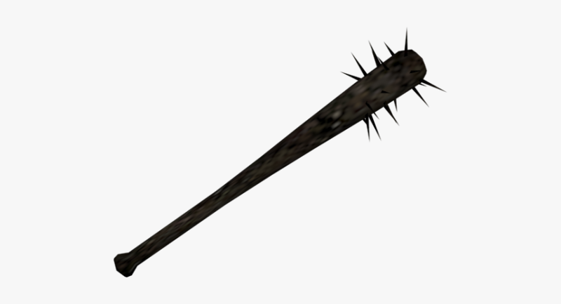 Бита с гвоздями без фона