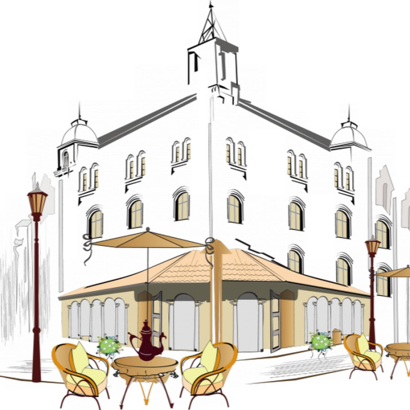 Уличное кафе на прозрачном фоне