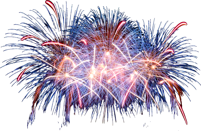 Салют на белом фоне