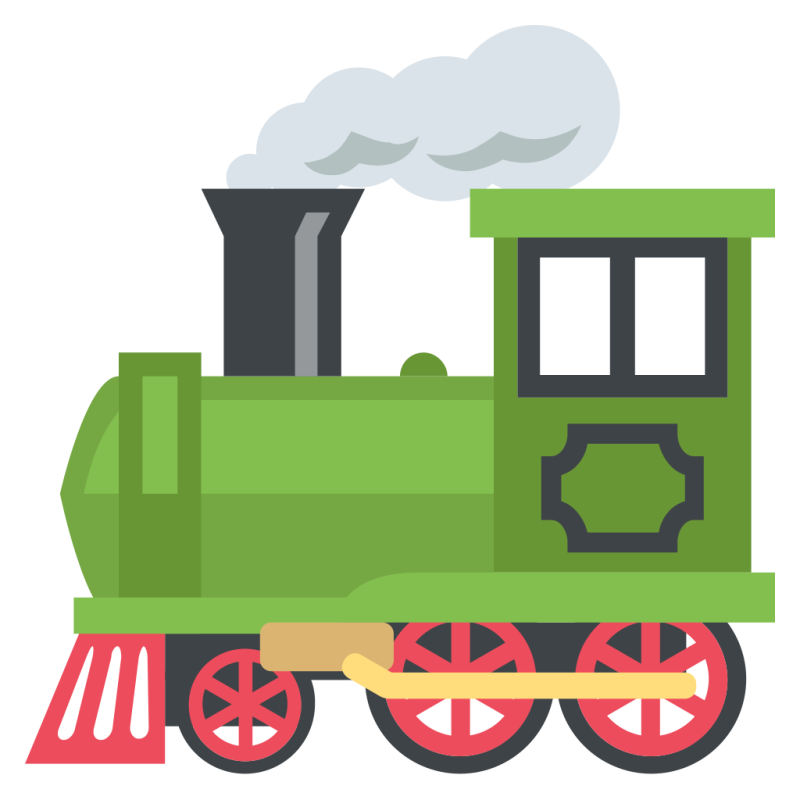 Паровозик мультяшный