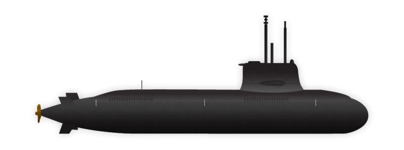 Подводная лодка РФ сбоку