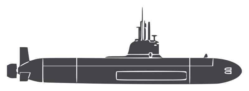 Атомная подводная лодка вектор