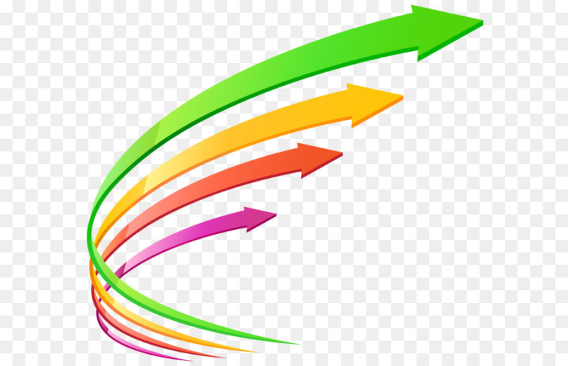 Цветные стрелочки на прозрачном фоне