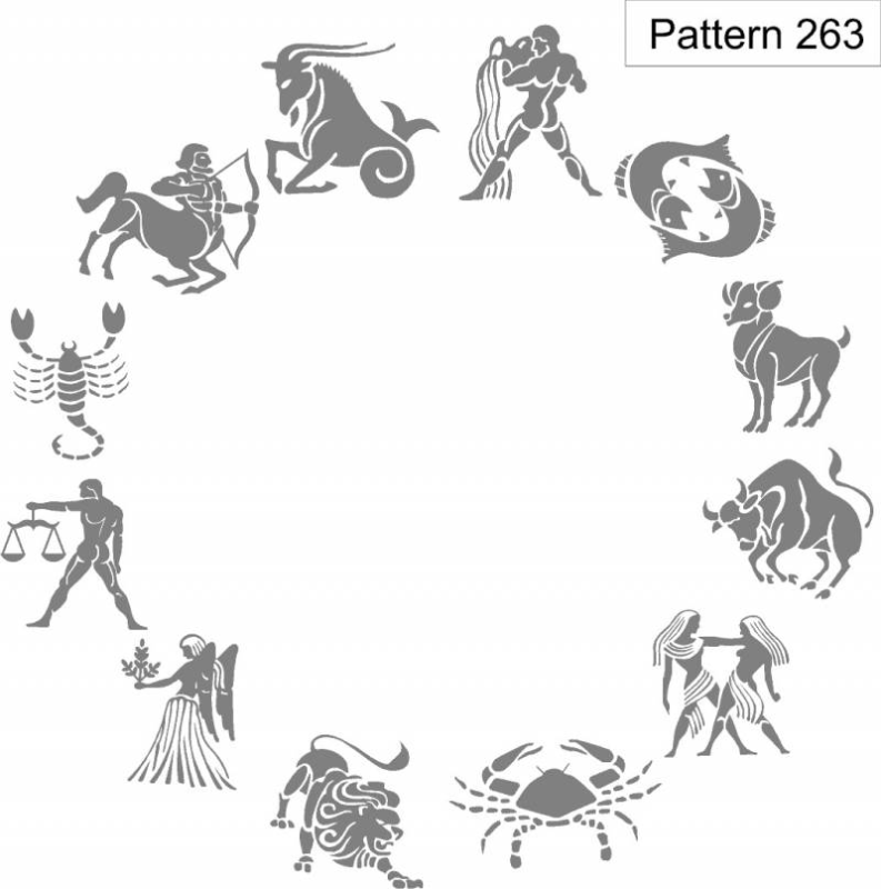 Знаки зодиака черно белые