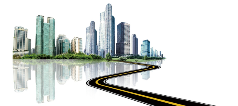 Небоскреб на белом фоне