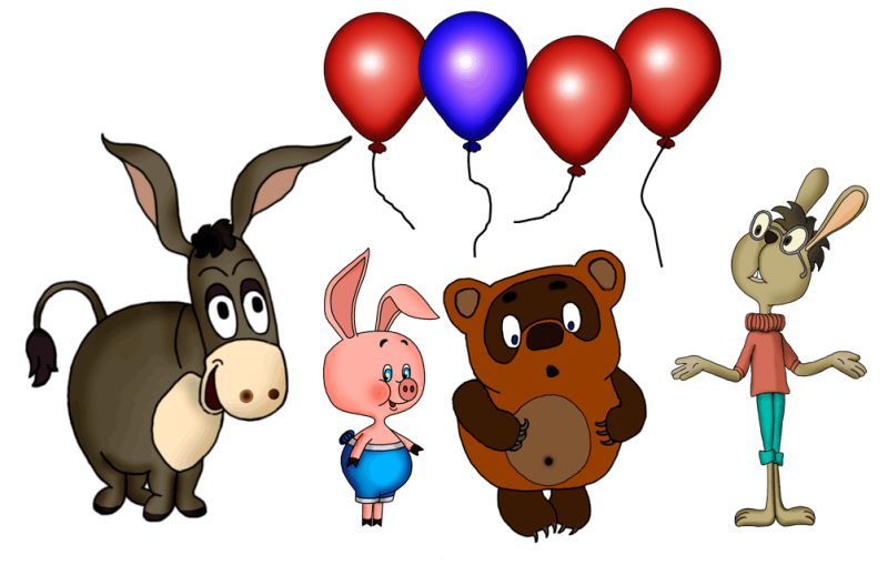 Винни пух Пятачок осл к