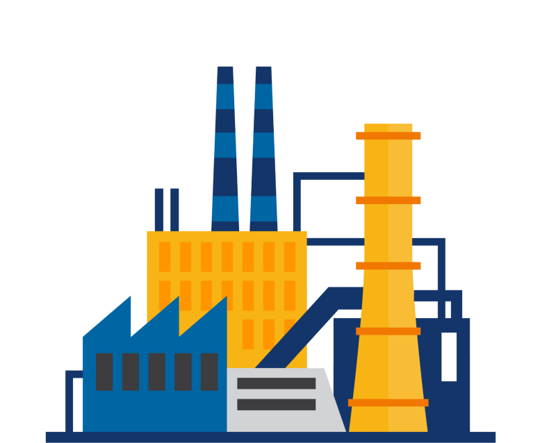 Завод для детей на прозрачном фоне