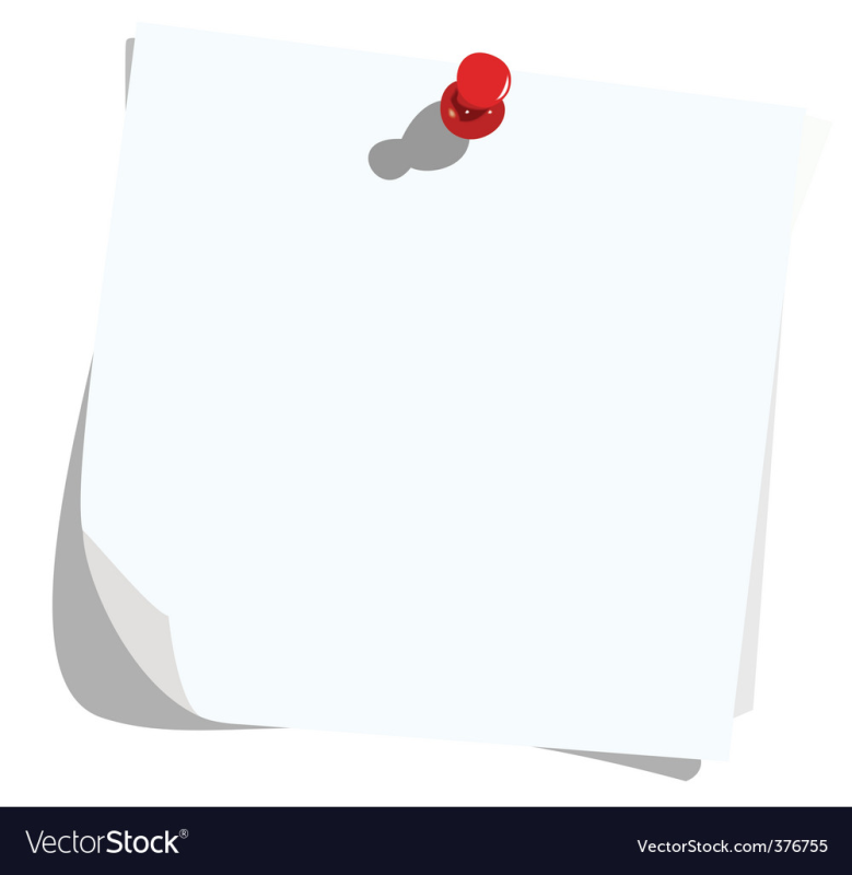 Бумажка на кнопке