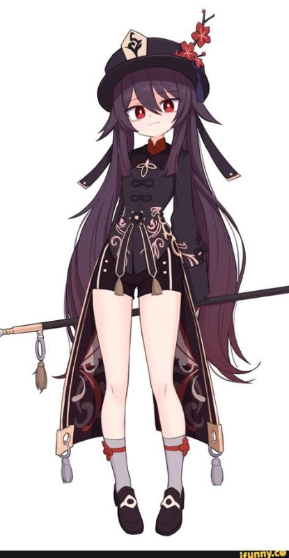 Ху Тао в полный рост Геншин Импакт