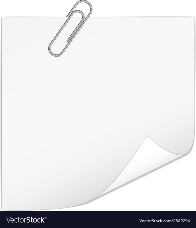 Лист со скрепкой