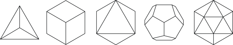 Тетраэдр куб октаэдр додекаэдр икосаэдр
