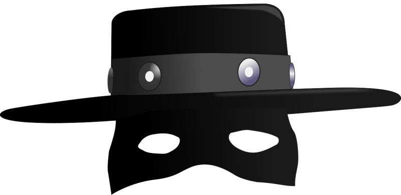 Маска "зорро", чёрная