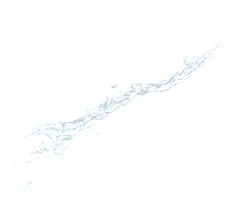 Струя воды на прозрачном фоне