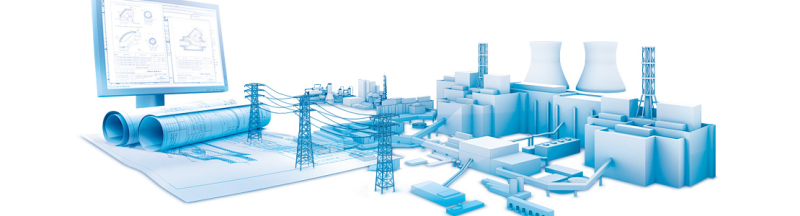 Предприятие на белом фоне