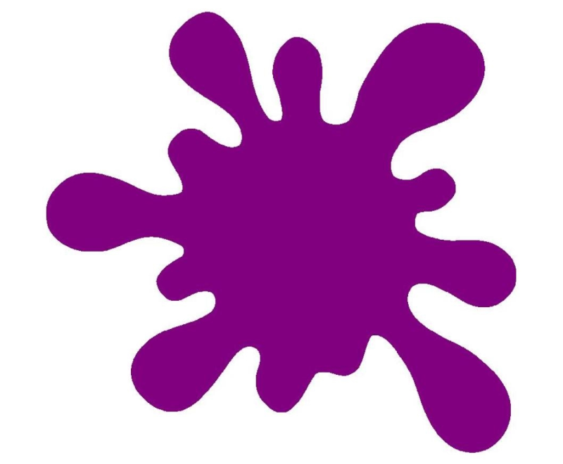 Серая Клякса на прозрачном фоне