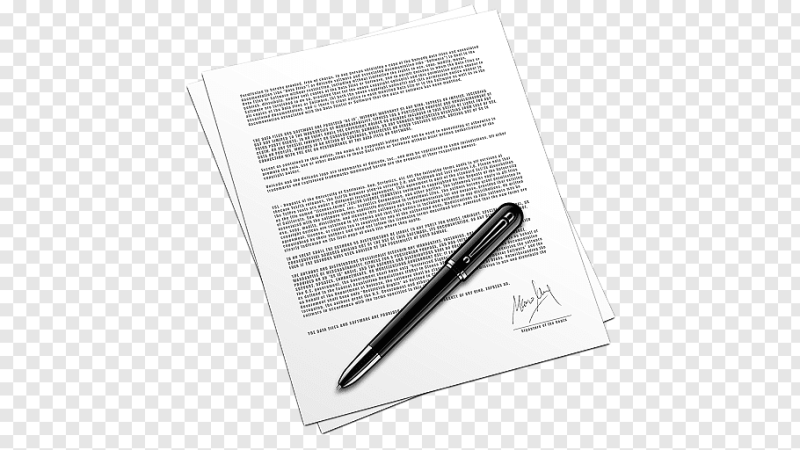 Заключение договора на белом фоне