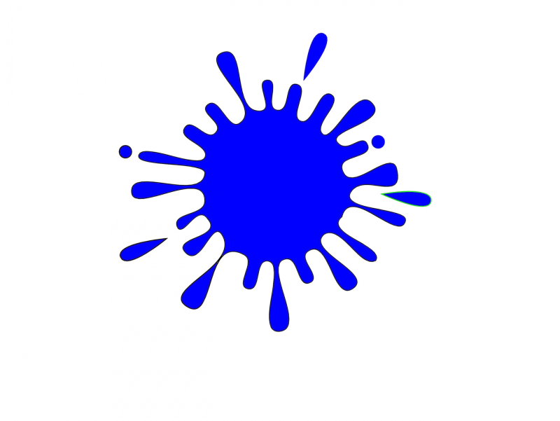 Цветные Кляксы на прозрачном фоне