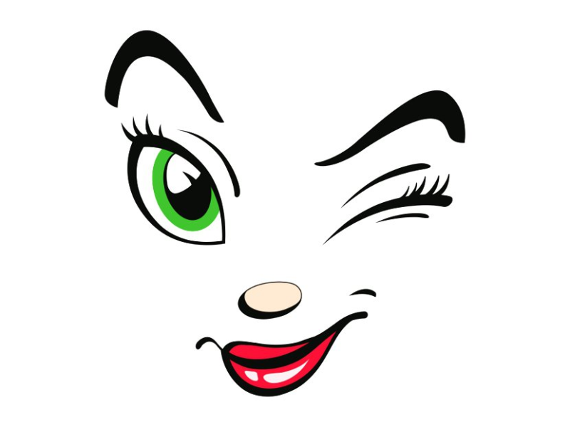 Улыбка мультяшная