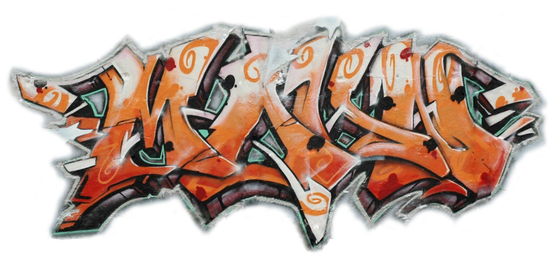 Граффити на прозрачном фоне
