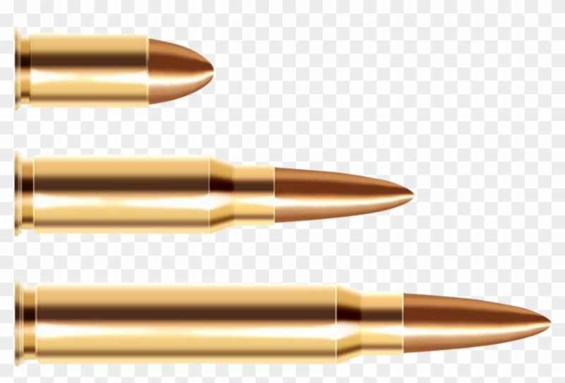 Патроны на белом фоне