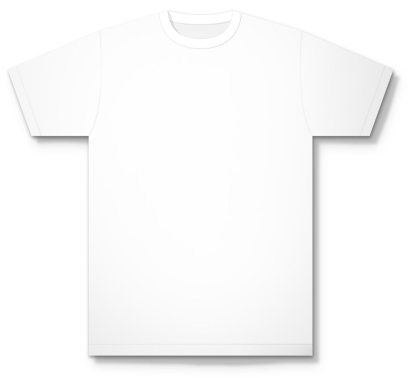Белая футболка на белом фоне